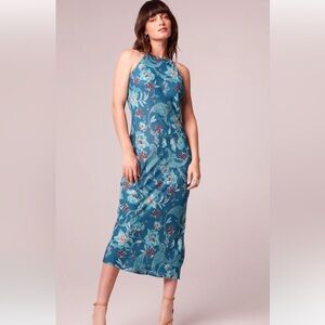 💕NWT- BEAUTIFUL BAND OF THE FREE TEAL HALTER DRESS SZ XS💕